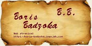 Boris Badžoka vizit kartica